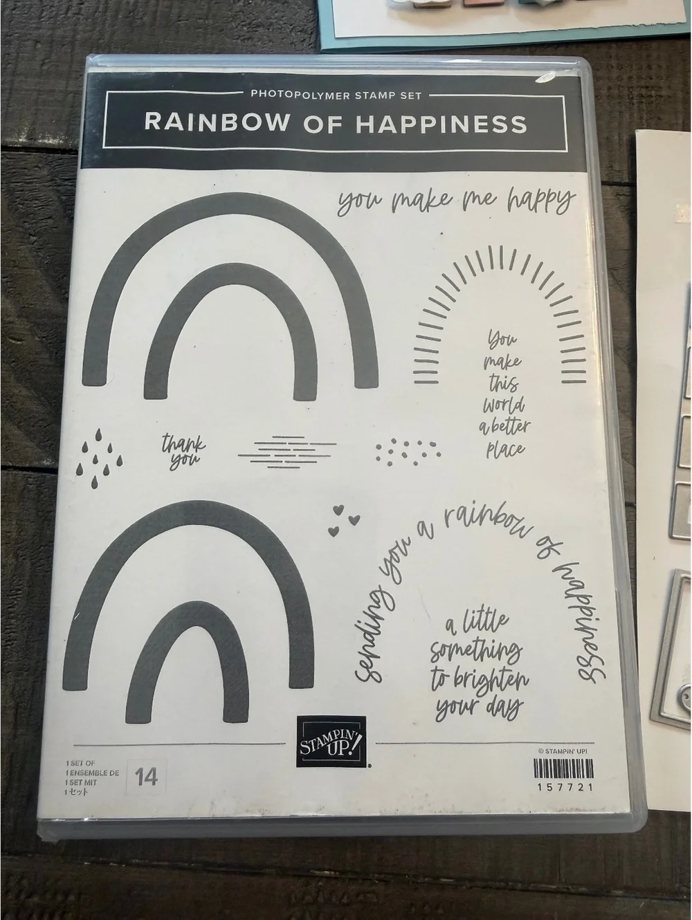 Stampin’ Up Rainbow Of Happiness stamp set and Brilliant Rainbow Dies